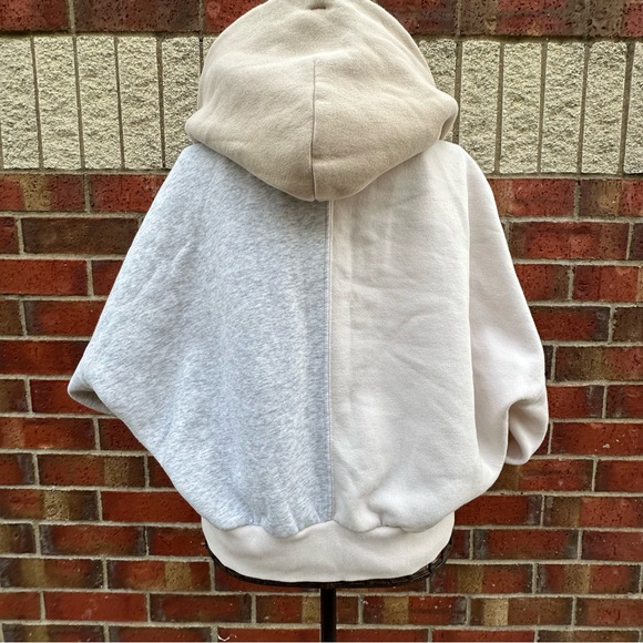 Abercrombie & Fitch Soft A&F Collection Colorblock Hoodie Sweater Crop Cozy Sz M - Picture 4 of 11